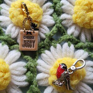 ❗ FLAWED ❗ Juicy Couture Charm Bundle (Scottie Dog in Juicy Bag + Red Robin)